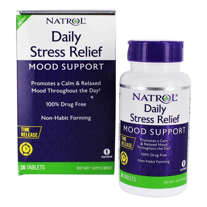 Natrol Daily Stress Relief 100 mg, Dietary Supplement, Mood + Stress