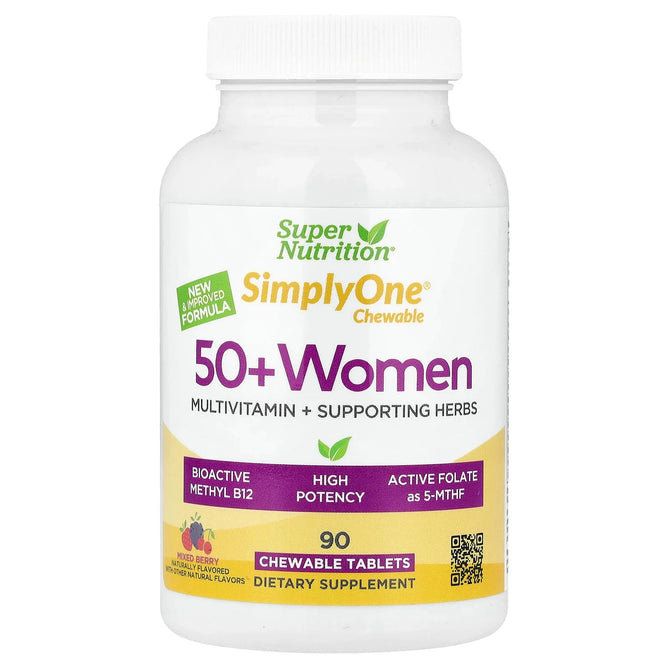 Simply One®, 50+ Women Multivitamin + Supporting Herbs, Mixed Berry , 90