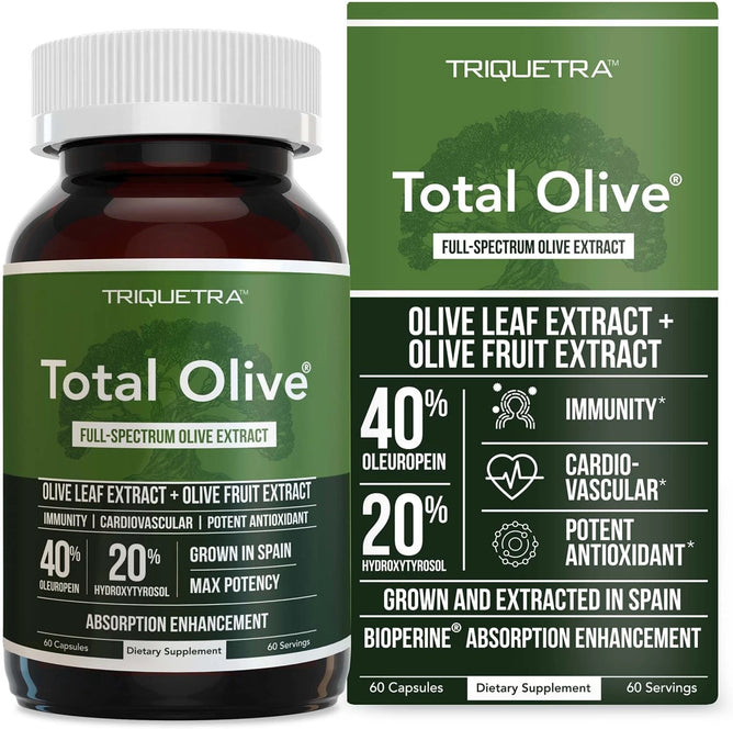 Total Olive® - Olive Leaf Extract (40% Oleuropein) plus Olive Fruit Extract (20%