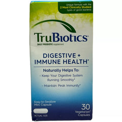 TruBiotics Digestive + Immune Health Daily Probiotic 30 Caps