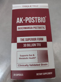 AK-Postbio Akkermansia Probiotic 30 Billion TFU Max Strength 30ct EXP 11/26