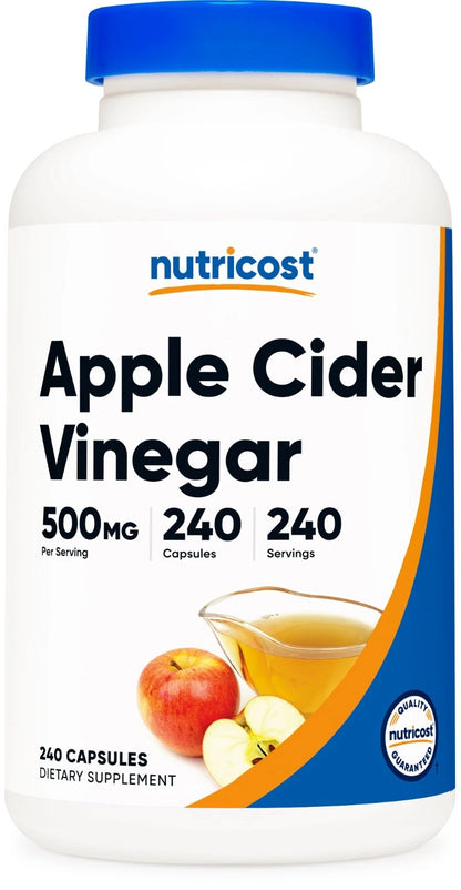 Nutricost Apple Cider Vinegar Vitamin Capsules - 240 Count