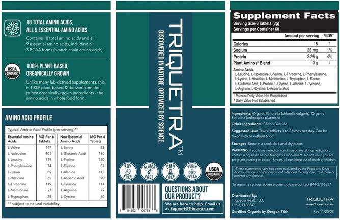Plant Aminos Organic Essential Amino Acids (Eaas) & BCAA - 100% Plant-Based R...