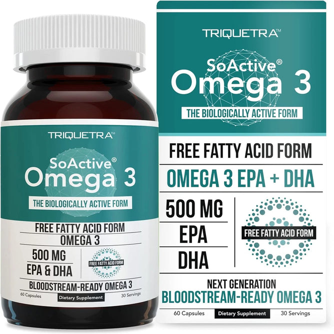 Soactive® Omega 3 EPA & DHA | Free Fatty Acid Form Omega 3 | near Perfect Abs