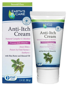 Earth's Care, Anti-Itch Cream, with Shea Butter and Almond Oil, 2.4 oz