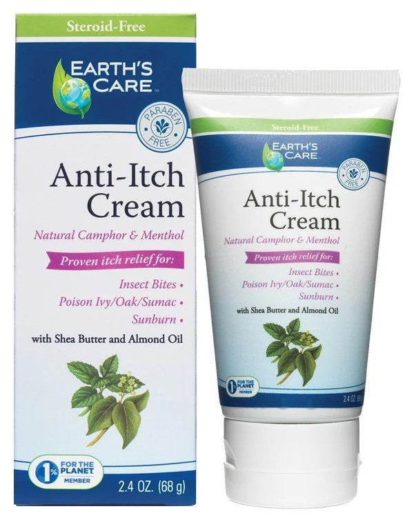 Earth's Care, Anti-Itch Cream, with Shea Butter and Almond Oil, 2.4 oz