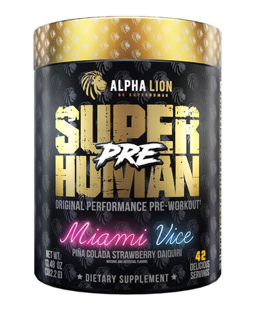 superhuman pre workout, PRE Miami Vice - 21 Servings, Alpha Lion
