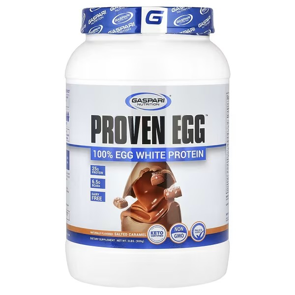 Gaspari Nutrition, Proven Egg™, 100% Egg White Protein, Salted Caramel, 2 lbs