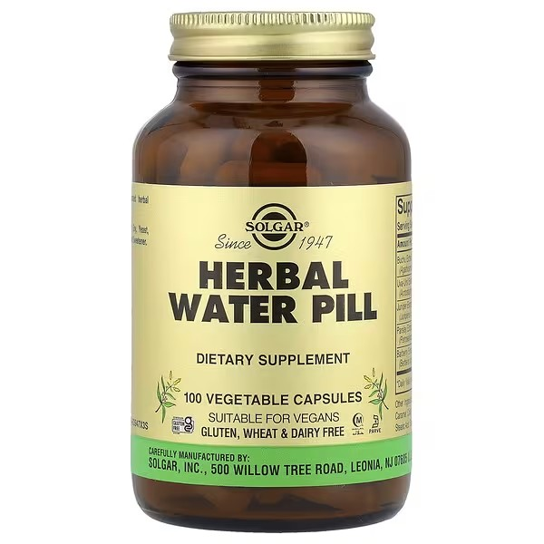 Solgar Herbal Water Pill, 100 Vegetable Capsules