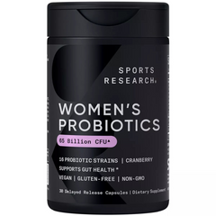 Sports Research Women's Probiotics, Cranberry, 65 Billion CFU, 30 Capsules