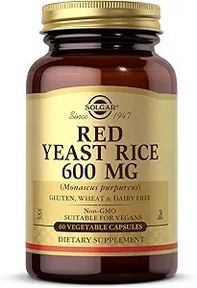 Solgar Red Yeast Rice, 600 mg, 60 Vegetable Capsules, red yeast rice 600 mg solgar