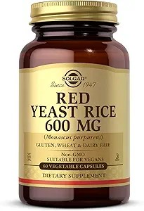 Solgar Red Yeast Rice, 600 mg, 60 Vegetable Capsules, red yeast rice 600 mg solgar