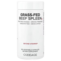 Codeage Grass Fed Beef Spleen, 180 Vegetable Capsules, 3,000 mg