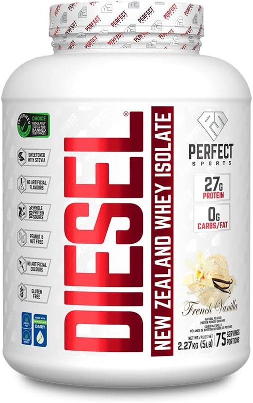 PERFECT Sports, Diesel, New Zealand Whey Isolate, French Vanilla, 5 lb (2.27 kg)