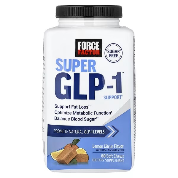 Force Factor Super GLP 1, Support, Lemon Citrus, 60 Soft Chews