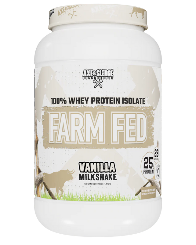 Axe and Sledge Farm Fed V2 100% Whey Protein Isolate Vanilla Milkshake 2LB