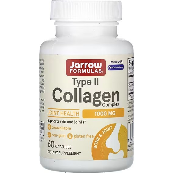 Jarrow Formulas Type II Collagen Complex, 1,000 mg , 60 Capsules (500 mg per Capsule)