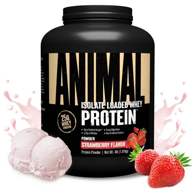 Animal Whey Protein Powder, Strawberry, 4 lb (1.81 kg)