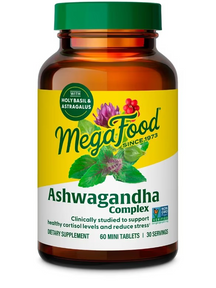 MegaFood Ashwagandha Complex - with Holy Basil - Astragalus & Ashwagandha -- 60 Tablets