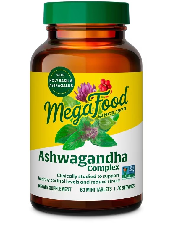 MegaFood Ashwagandha Complex - with Holy Basil - Astragalus & Ashwagandha -- 60 Tablets
