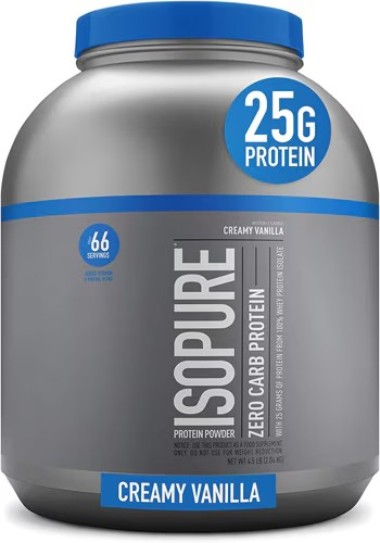 Isopure Creamy Vanilla Zero Carb 100% Whey Protein Isolate 4.5 LB