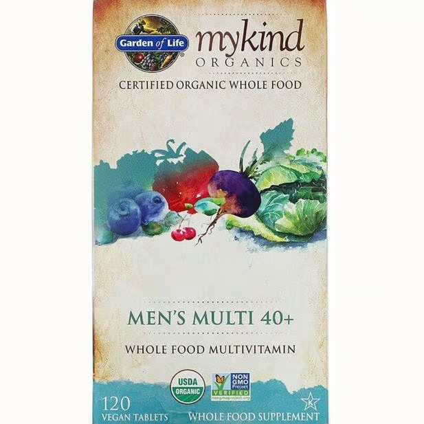 Garden of Life, Organics, Men's Multi 40+, 120 Vegan Tablets