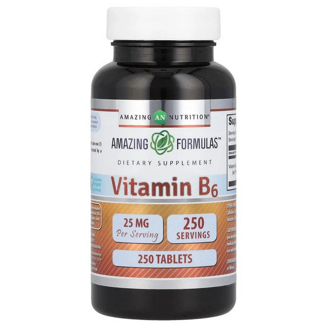 Amazing Formulas Vitamin B6, 25 Mg, 250 Tablets