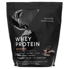 sports research whey protein, Whey Protein, Dutch Chocolate, 5 lbs (2.27 kg)