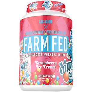 axe and sledge protein, Farm Fed Whey Protein Isolate - Dippin' Dots Strawberry - 30 Servings