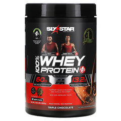 six star whey protein, Elite Series, 100% Whey Protein Plus, Triple Chocolate, 1.82 lbs (826 g)
