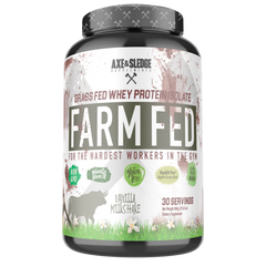 axe and sledge protein, Farm Fed Whey Protein Isolate - Vanilla Milkshake - 30 Servings