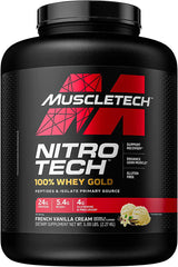 Muscletech Nitro Tech Whey Gold Protein Powder French Vanilla Creme 5 Lb