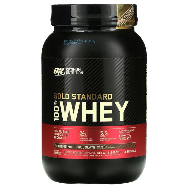 Optimum Nutrition, Gold Standard 100% Whey, Extreme Milk Chocolate, 2 lb (907 g)