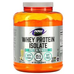 now protein powder, Whey Protein Isolate, Creamy Vanilla, 5 lbs. (2268 g), Now Foods