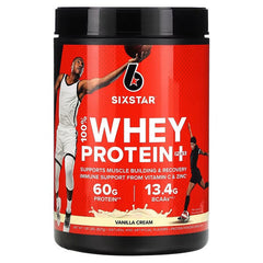 sixstar whey protein, 100% Whey Protein Plus, Vanilla Cream, 1.81 lbs (821 g)