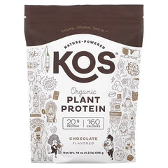 KOS, Organic Plant Protein, Chocolate, 1.2 lb (546 g)