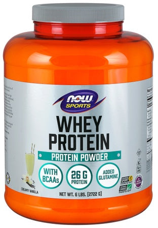 now sports nutrition whey protein, now protein, WHEY PROTEIN VANILLA - 6 LB,