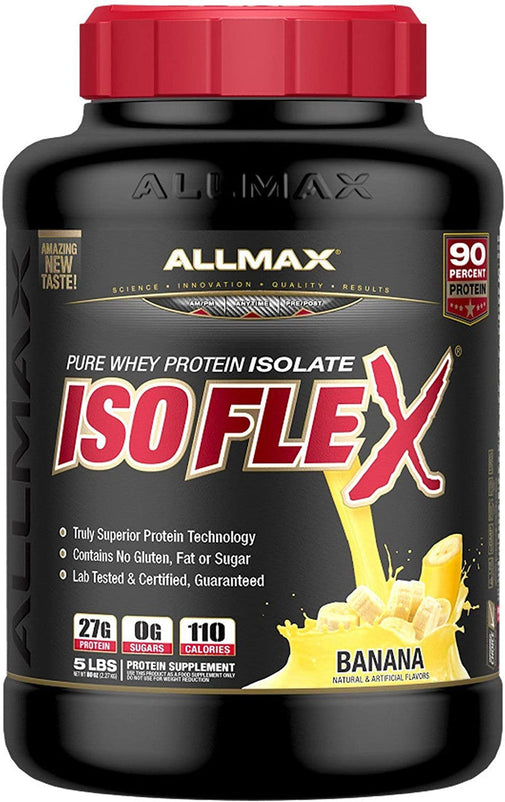 Isoflex, Pure Whey Protein Isolate Banana, 5 lbs  ALLMAX Nutrition