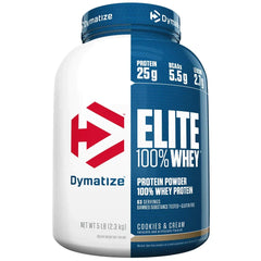 dymatize elite whey, Elite 100% Whey Protein, 2.27 kg (5 lb), Cookies & Cream